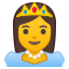 emoji woman as a princess